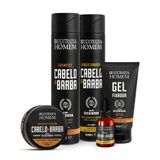 Kit Cabelo e Barba Linha Completa -Pasta de Fixacao-